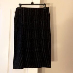 Black with white dots pencil skirt